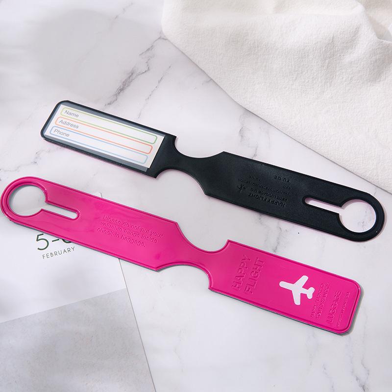 Product Introduction of 1/2pcs PVC Strip Luggage Tag Boarding Pass Portable Checked Pendant Luggage Case Anti-loss Tag Identification Tag Travel Accessory 11