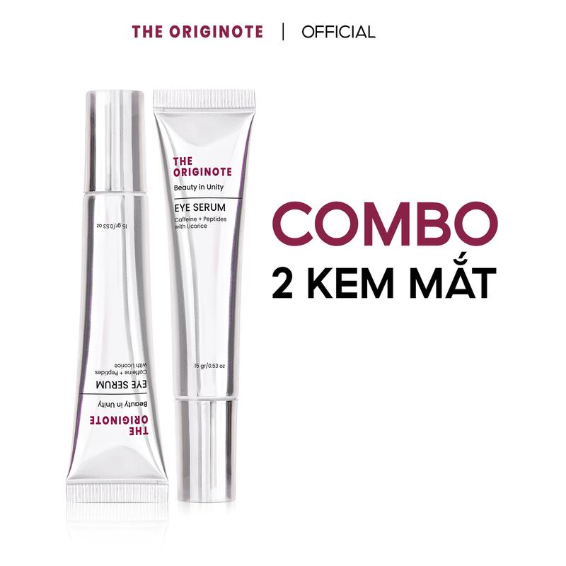  Combo 2 kem mắt giảm thâm The Originote giảm thâm mắt chăm sóc mắt làm sáng vùng da mắt cấp ẩm căng bóng serum 15g*2 