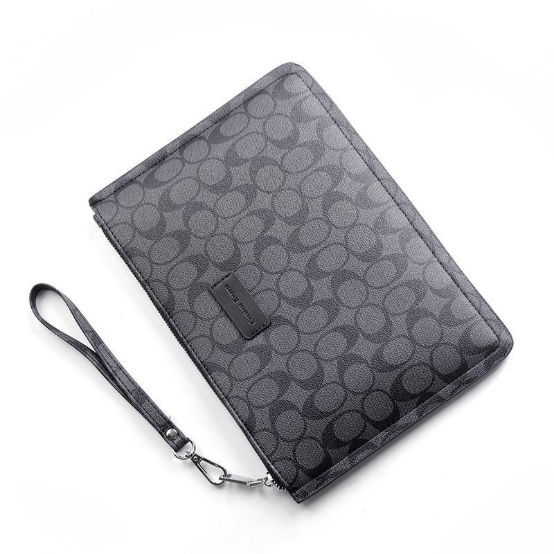 Product Introduction of New Men's Personalized Clutch Chessboard Grid Contrast Color and Versatile Trendy Clutch Large Capacity Mobile Phone Bag Wholesale 20