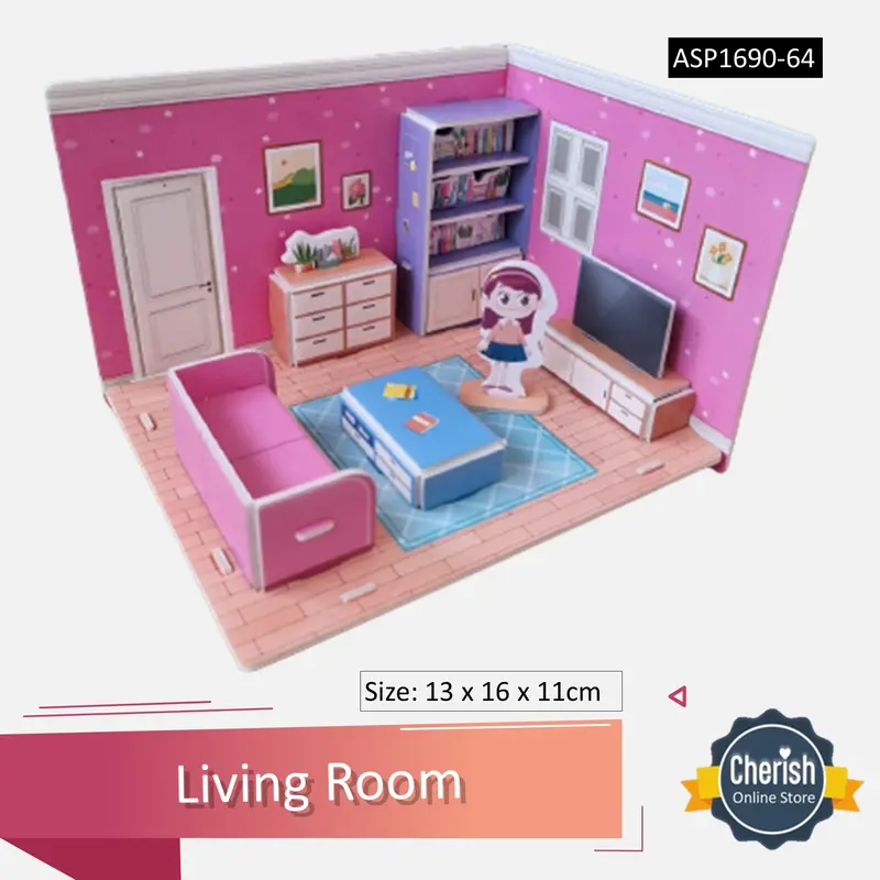 Puzzle 3D Anak MINI BABY ROOM SERIES 4