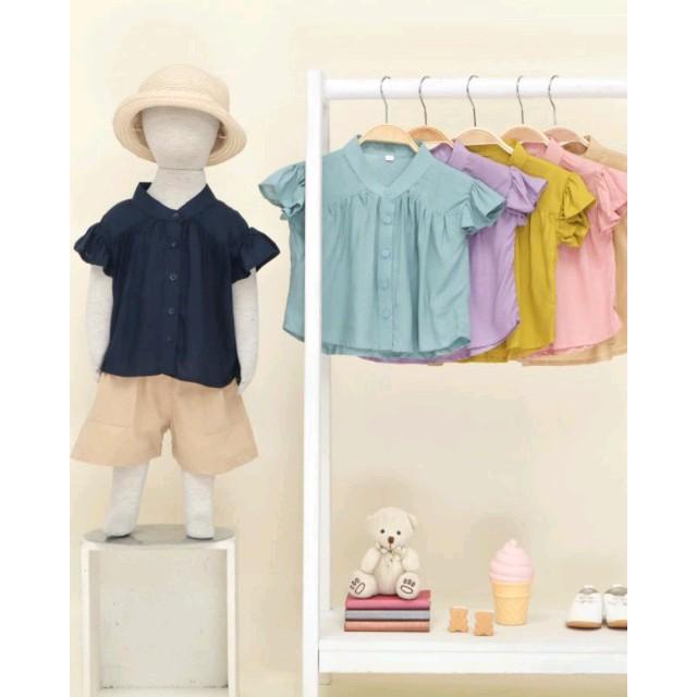 CURLY BLOUSE - ATASAN ANAK PEREMPUAN KANCING DEPAN 8