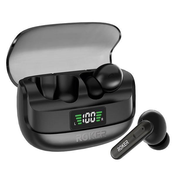 Tws Roker Promo Tws Roker Phantom ANC+ENC Bass Earbud Peredam Bluetooth Earphones ...