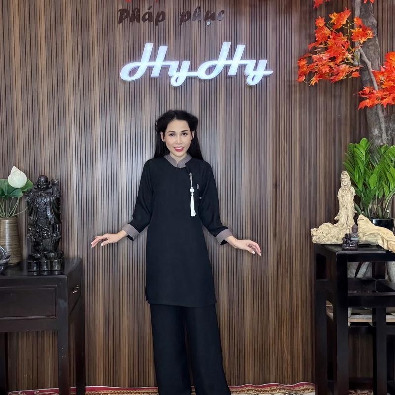 Tâm Giao - Bộ Pháp Phục Lễ Chùa Nữ Bigsize Cổ Tàu Thanh Lịch Trang Nhã-HyHy 4
