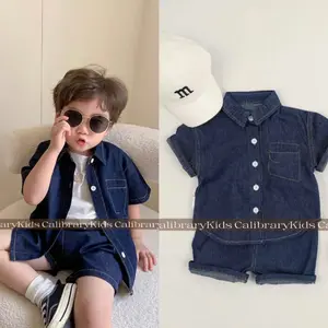 Calibrary  Set Denim Anak Shirt Suit - Setelan denim anak laki laki