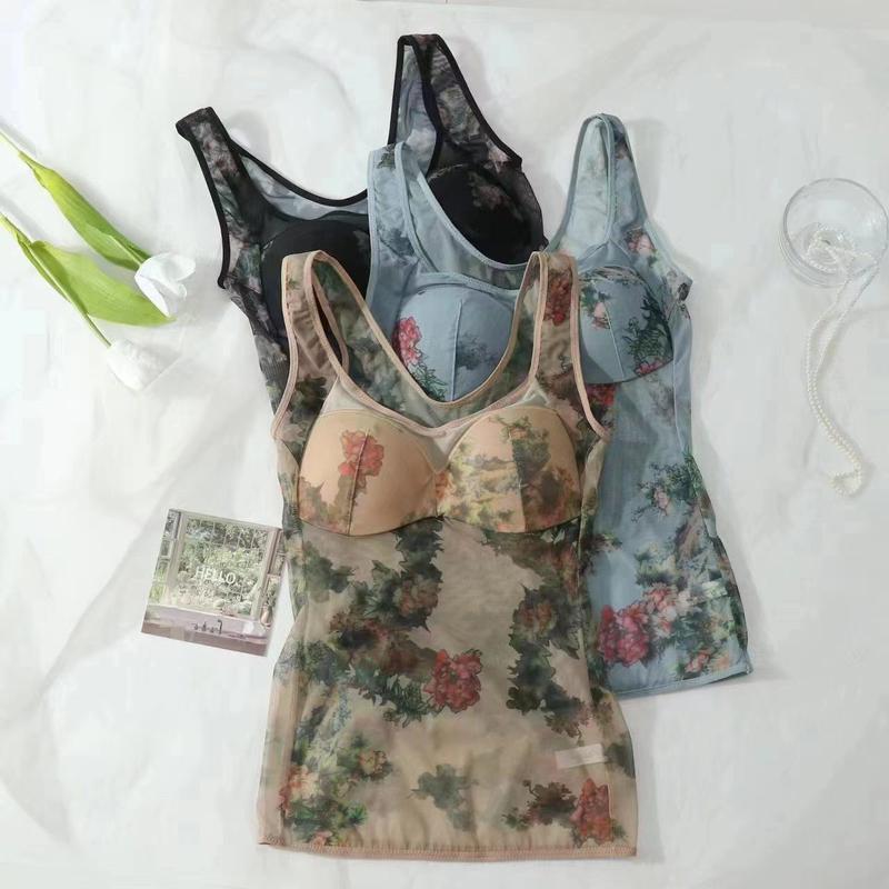 Áo Vest Ren Ngoại Cỡ Hàng Mới Về, Có Đệm Ngực, Áo Ngực Nữ Bó Sát Siêu Mỏng, Cảm Giác Đám Mây Sha, Một Mảnh 0