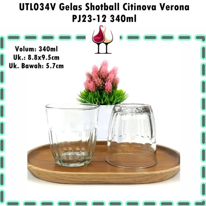 Gambar [1pcs] UTL034V Gelas lowball/Gelas Latte Citinova Verona PJ23-12 340ml dari Toko Sahabat Rakyat_NEW Kab. Sleman Tokopedia