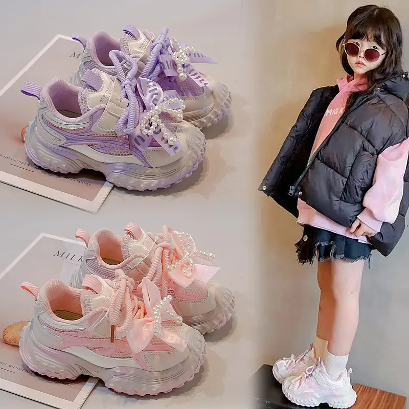 Spring Girls' Mesh Fashion Sneaker New Spring Girls' Mesh Fashion Sneaker