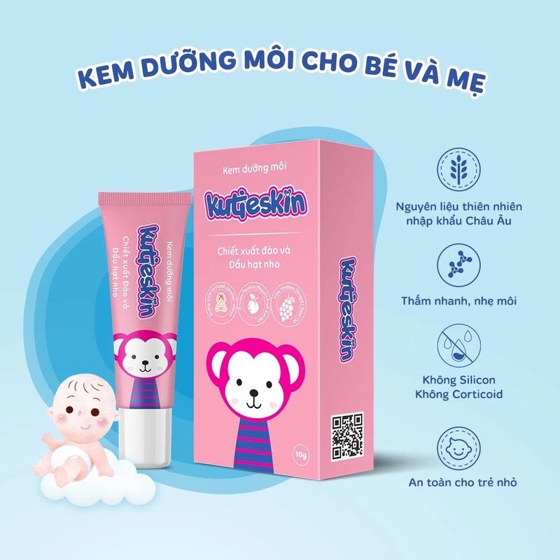 ￼Son dưỡng môi dạng kem không chứa Paraben, Corticoid, Silicon an toàn lành tính cho mẹ và bé 0
