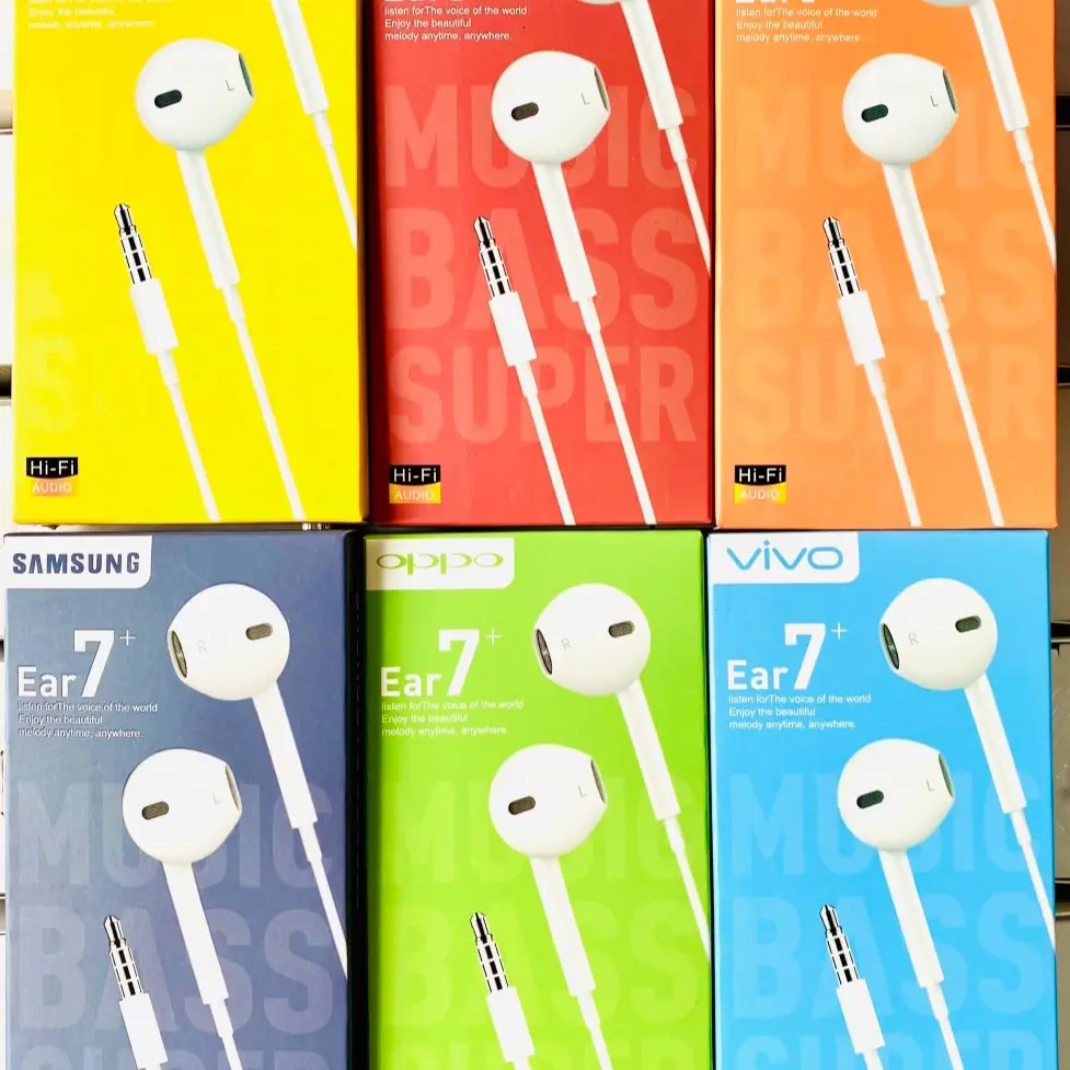 Tai nghe hãng Ear7+ sẵn hàng Tai nghe chân 3.5, núm cứng đàm thoại 2 chiều, âm thanh nghe hay