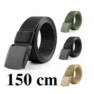 Ikat Pinggang Pria Kanvas XRAY Anti Metal Detector 150CM Big Size - Abu-abu