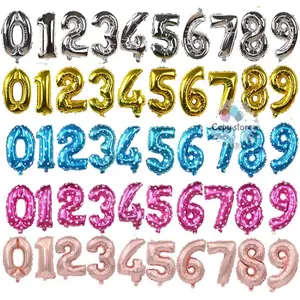 Balon Foil Angka 40cm / Balon Foil Ulang Tahun