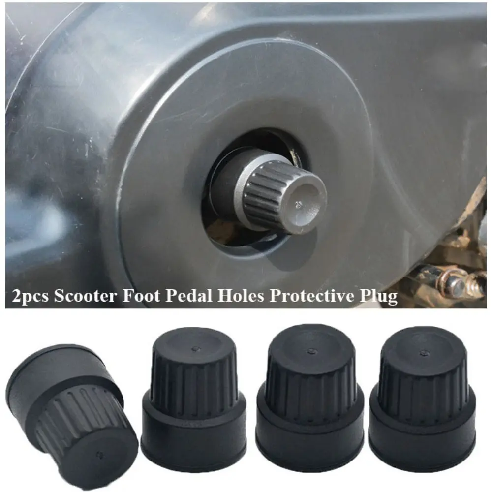 2pcs High Quality Black Scooter Protective Plug 30*25*35mm Accessories Foot Pedal Holes E-bike Scratch Resistant Electric Bike Parts