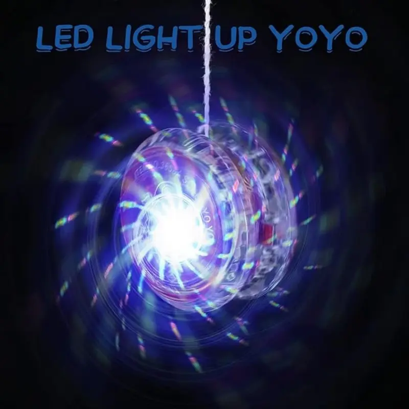Light Up Yo Yo Ball Bulk, 3 Counts LED Responsive Ball, Colorful Plastic Responsive Bearing Ball for Birthday Carnival Prizes Party Favors, Random Colors 6