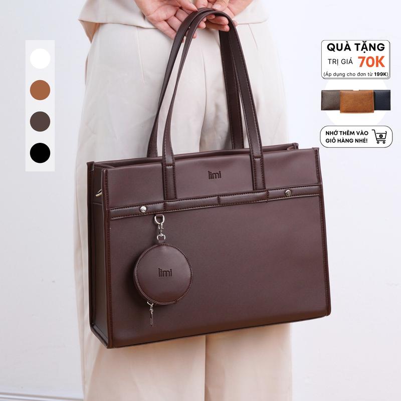  Túi tote da nữ  4 MÀU  đựng laptop 15 inch túi công sở chữ nhật đi làm đi học bản to giáo viên JULIA Limi Bags 