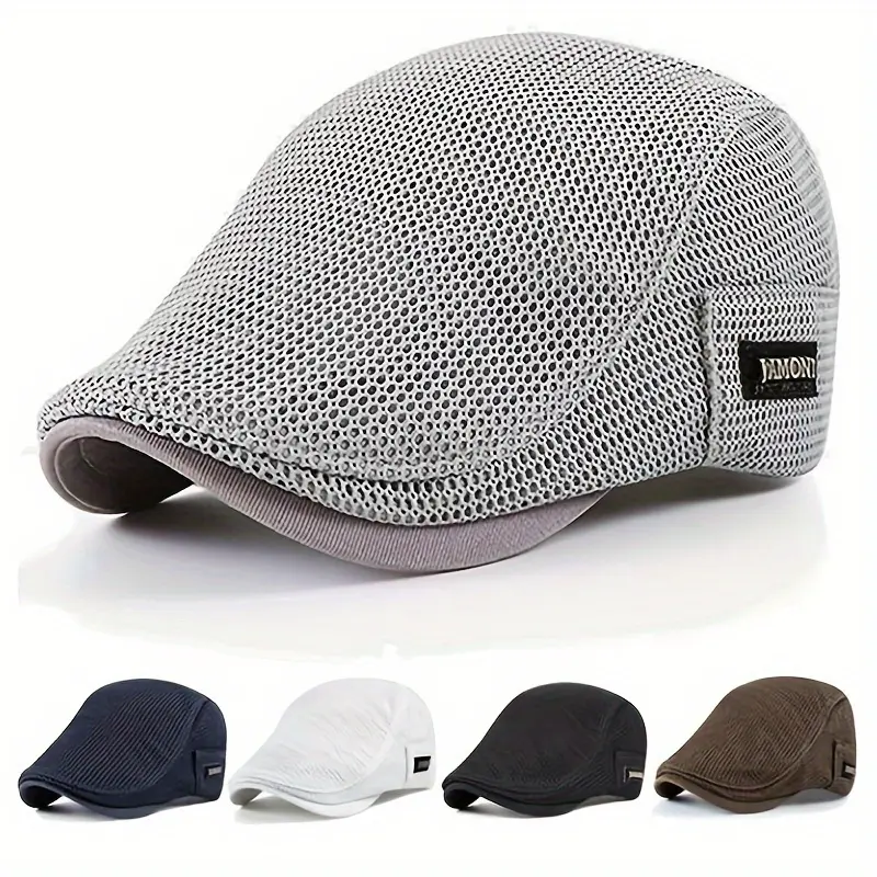 Retro Classic Summer Breathable Beret, Versatile Gentlemen Cap For Casual & Photo Prop