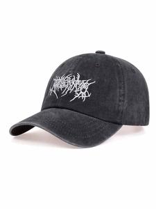 Gorra de béisbol de grafito para hombre, diseño bordado, tamaño ajustable, ropa casual para exteriores, sombrero de estilo urbano y moda