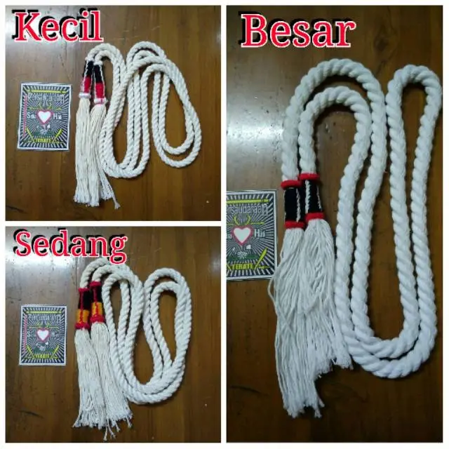 COD...!!! Tali Reog Warna Putih - Tali Warog - Tali Silat - Tali PSHT #Pakaian Tradisional Adat Jawa# #BISA BAYAR DI TEMPAT# 2