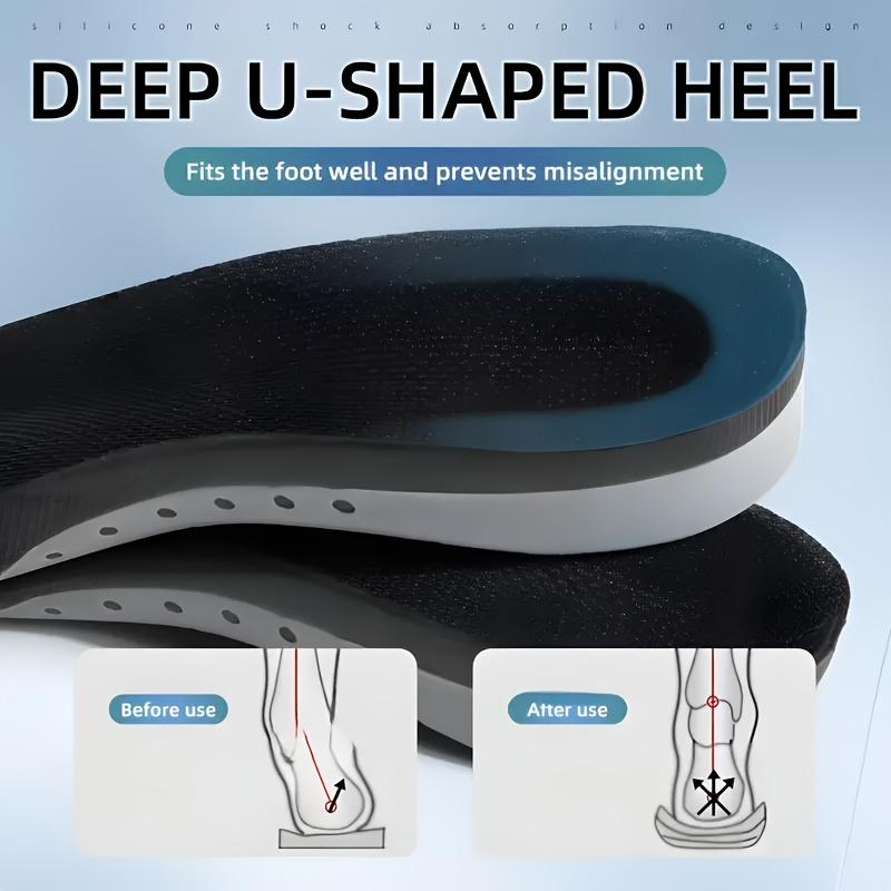 1 Pair EVA Gel Insoles for Sports and Work - Anti-Slip, Shock-Absorbing, Twist-Resistant, Thickened Support - Unisex for Basketball and Everyday Use 2