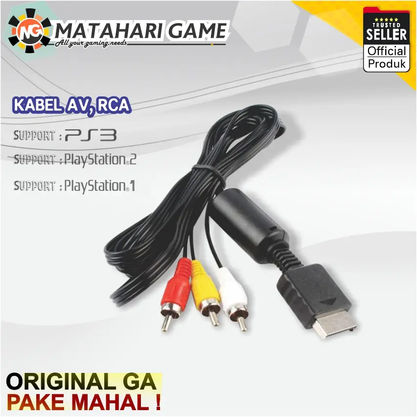 Kabel AV Cable AV Playstation 2 Best Quality For PS2,PS3 Accessories