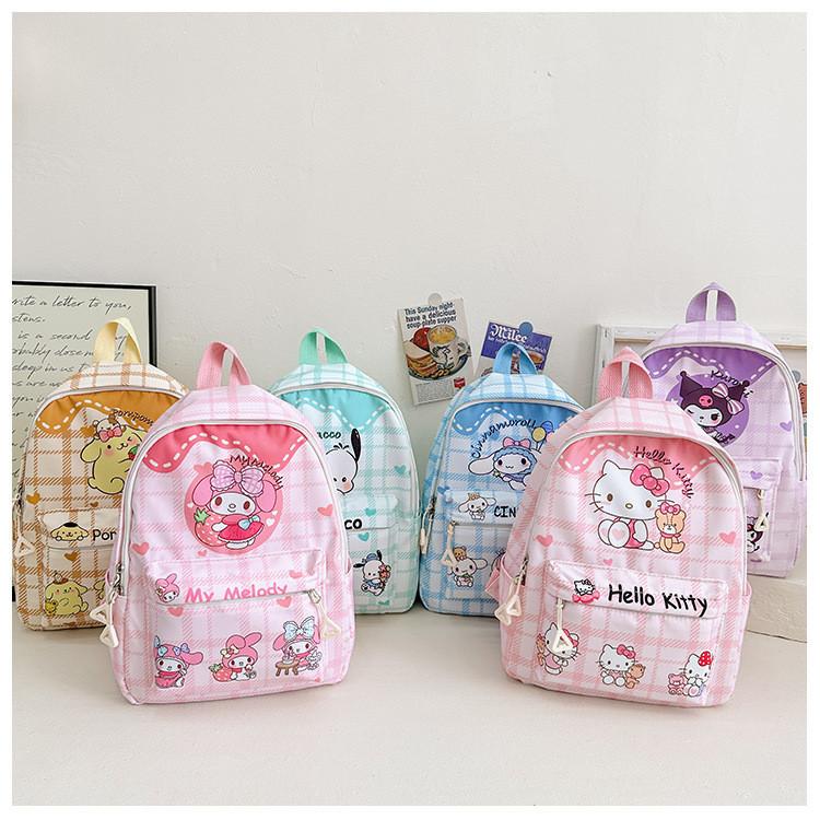 B&B Girl Kids Bag Kuromi Cinnamoroll Melody Sanrio Backpack Beg Sekolah School Bag Kindergarten Beg Budak Murah Beg Tadika Taska Beg Kanak-Kanak Melody Bag Hello Kitty Bag Cinnamoroll Bag Women's Bag Cute Cartoon Backpack 1