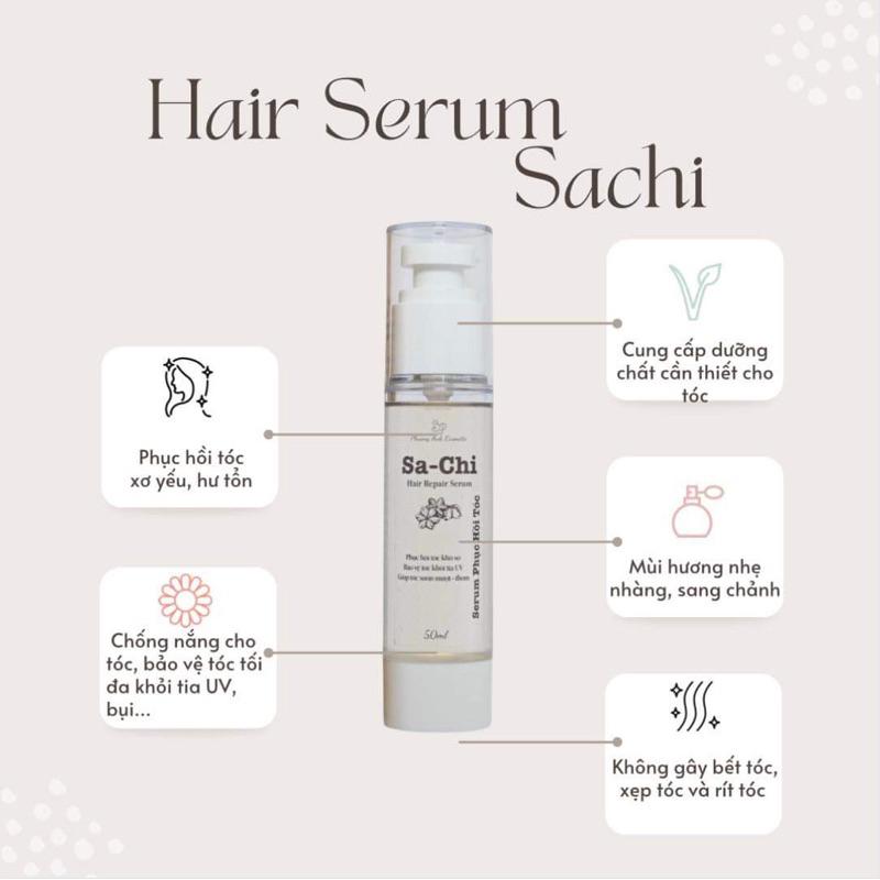 SERUM Sachi Phục Hồi, Cấp Ẩm, Chống Nắng Cho Tóc Phương Anh Cosmetic 50ml (SA-CHI Hair repair serum) Nữ Chăm Sóc Tóc Dưỡng Tóc Women 2