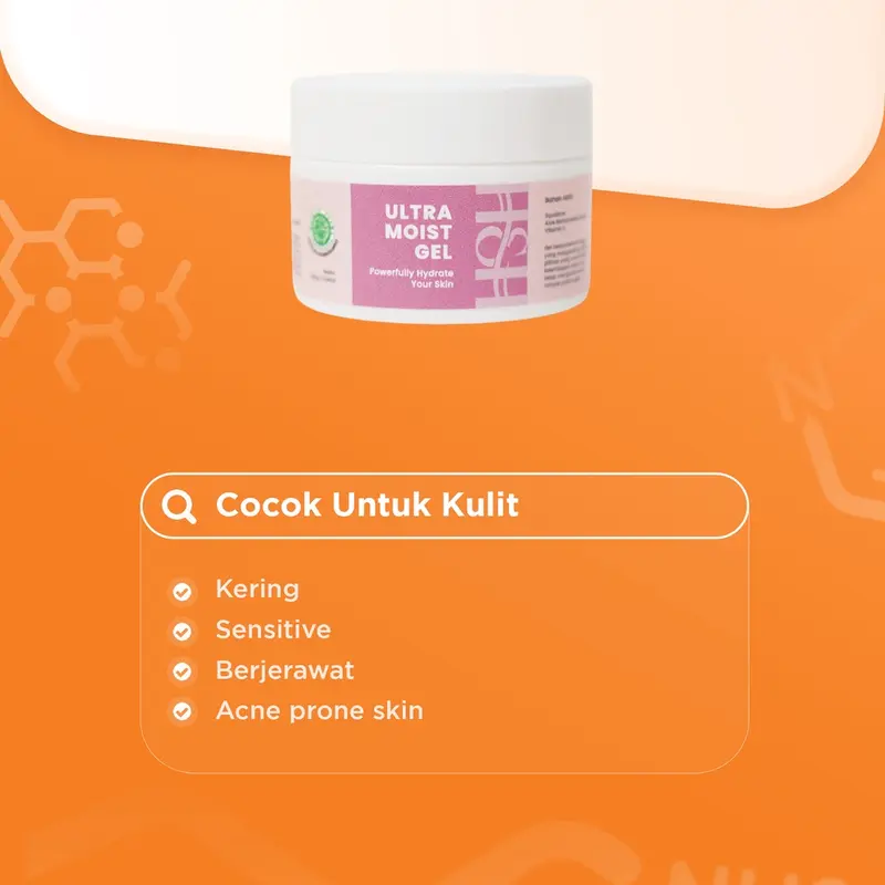 HNH Skincare - Ultra Moist Gel - Moisturizer Pelembab Wajah untuk Kulit Kering Sensitif 2