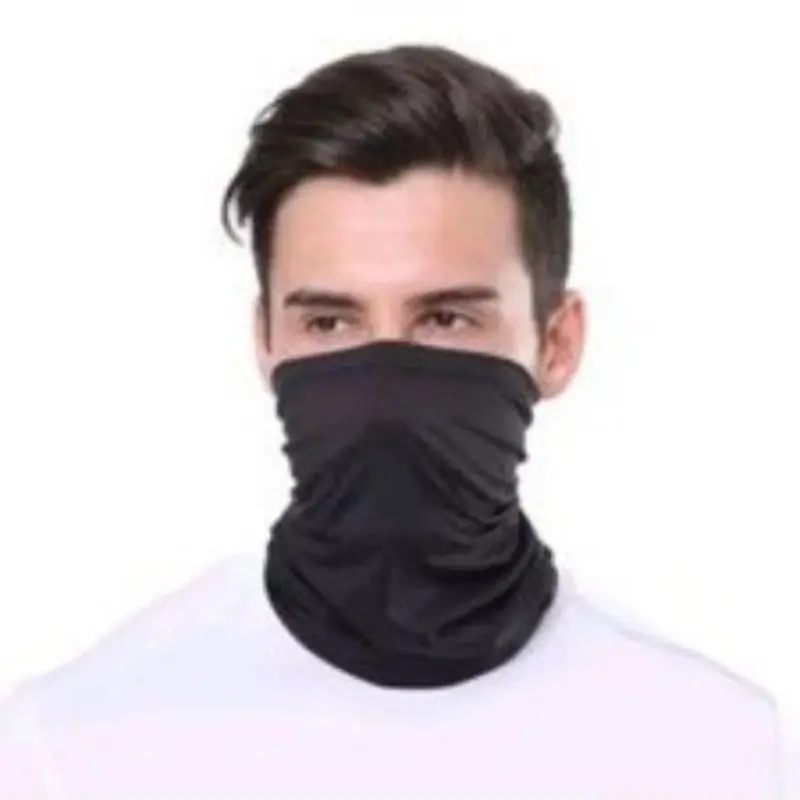 Buff Masker Wajah Polos Hitam Merah phonix