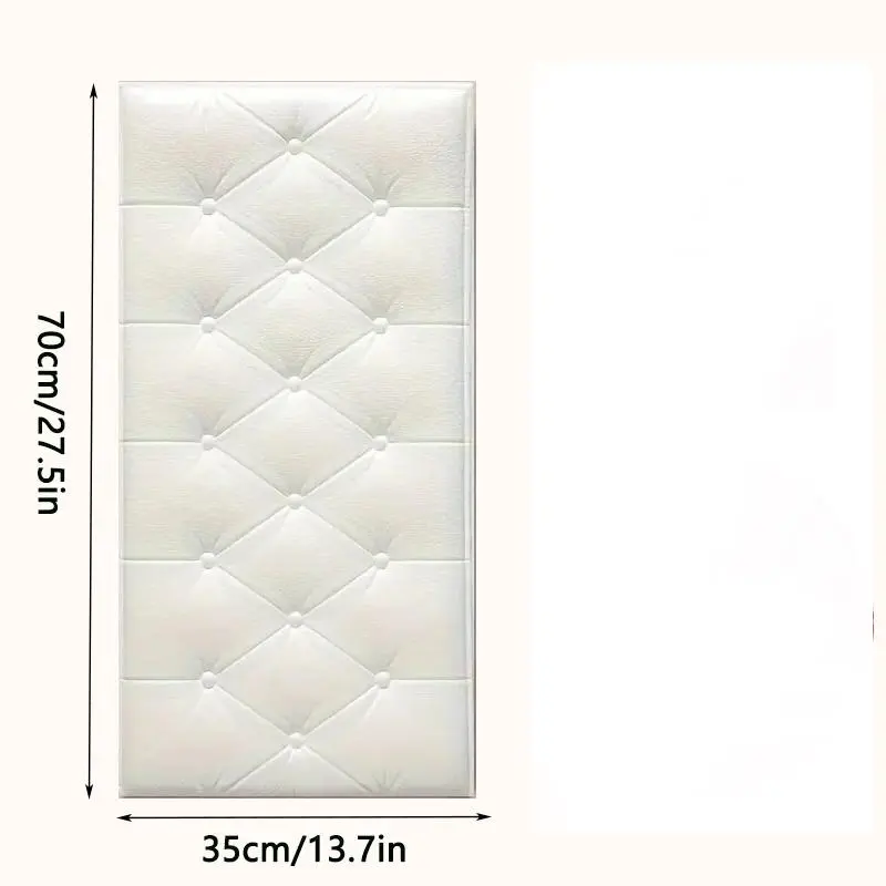 Self Adhesive 3D Foam Wall Panel, Waterproof & Anti-collision Wall Trim, Thickened Textured Wall Sticker for Bedroom, Living Room, Restaurant, School, Hotel Decor 1