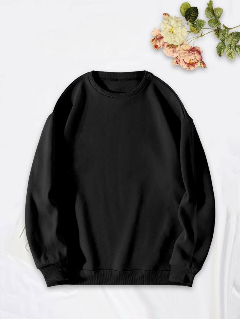 Product Introduction of Women's Watermelon & Letter Print Long Sleeve Sweatshirt, Fashion Casual Drop Shoulder Crew Neck Pullover for Daily Holiday Outdoor Wear, Ladies Fall & Winter Clothes 2