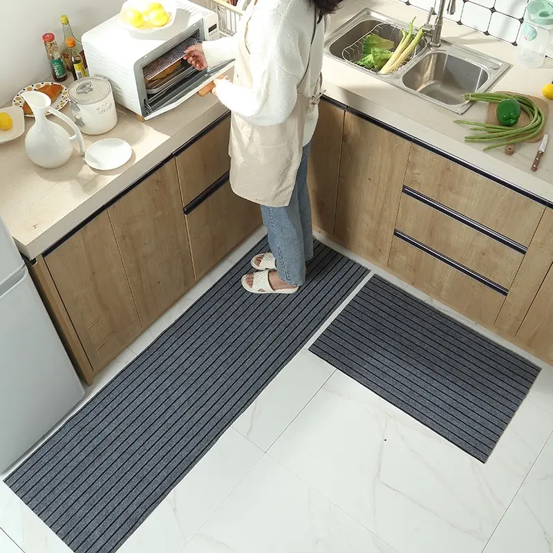 Thảm lót sàn nhà bếp, phòng khách , cửa ra vào chống trượt, thấm hút nước tốt, dễ dàng giặt sạch đế cao su chống trơn trượt không viền các size 40*60cm, 60*80cm, 40*120cm và 80*120 cm 4