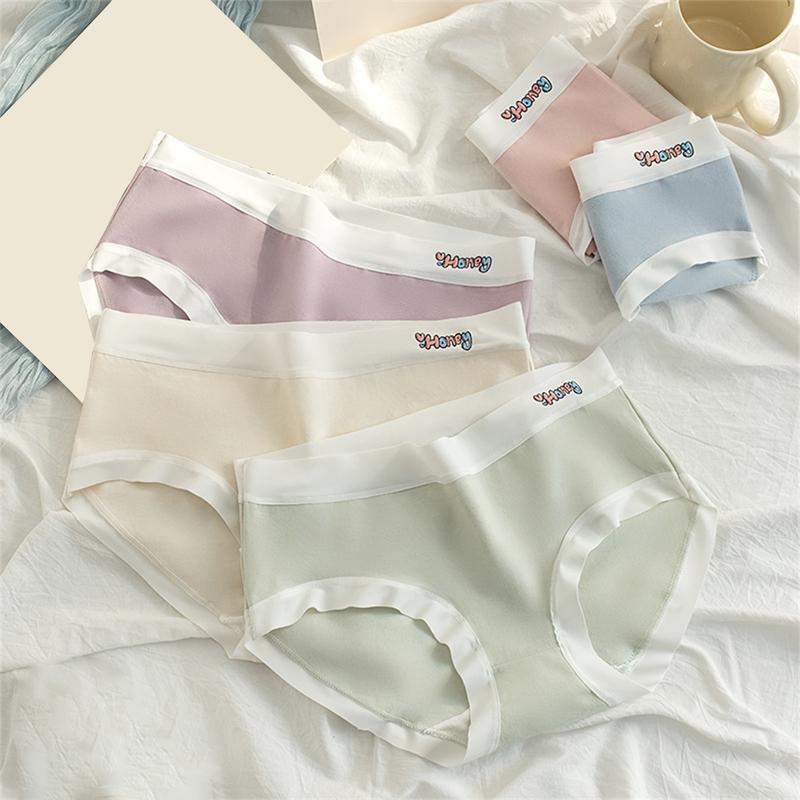 Quần Lót Cạp Trung Cho Bé Gái, Chất Liệu Cotton, Lưng Vừa, Đáy Quần Cotton Kháng Khuẩn 7A, Thoải Mái Và Thoáng Khí, Không Đánh Dấu, Thích Hợp Cho Phụ Nữ, Hàng Mới Về 2024 6
