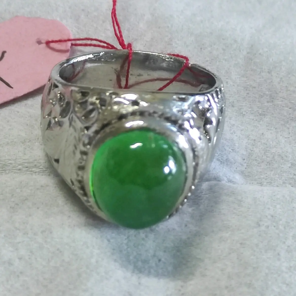 Cincin Natural Jadeite Jade Sukses Harian Ulang tahun Keterlibatan