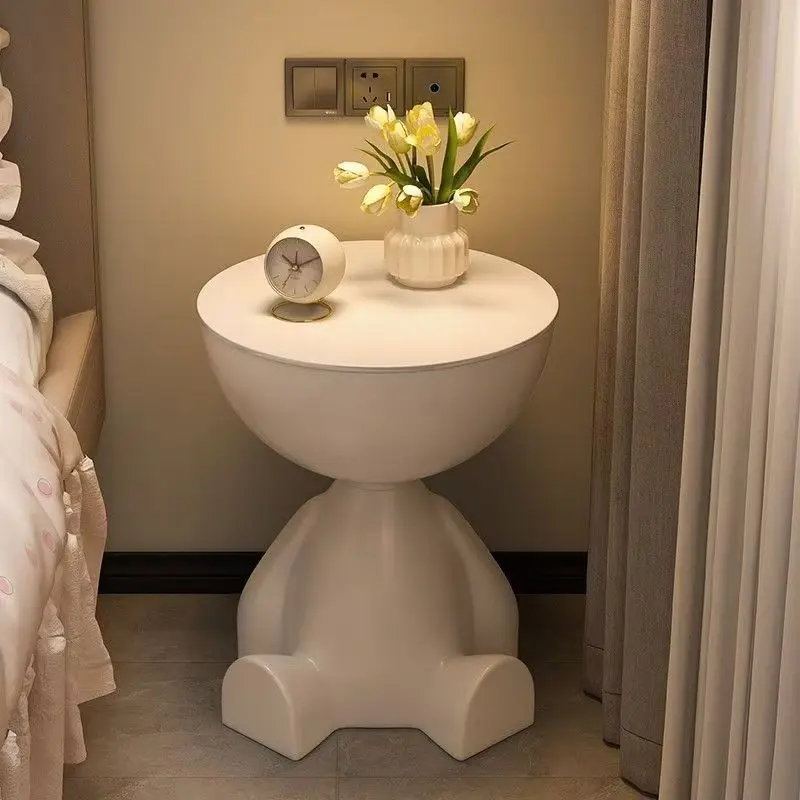Bàn Cà Phê Nhỏ Phong Cách Kem, Thiết Kế Sáng Tạo Hợp Xu hướng Bàn Mặt Phẳng, Thích Hợp Cho Căn Hộ Nhỏ Bàn Bên Ghế Sofa, Tủ Đầu Giường Siêu Hẹp, Thiết Kế Đẹp
