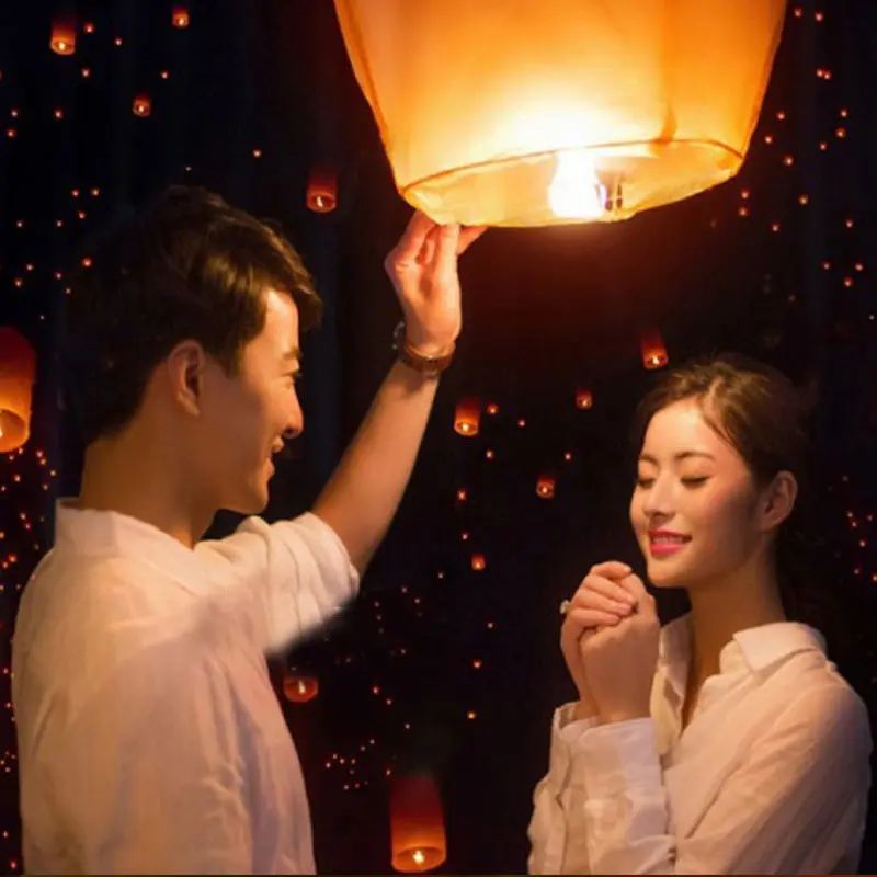 Đèn lồng Kongming, lớn, chống cháy, màu sắc, đèn chúc phúc, đèn lồng bầu trời tình yêu ngày lễ, gian hàng, giấy chống cháy, đèn lồng bầu trời