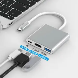 Converter 4K Type C Penghubung USB Adapter untuk Video Audio dan Keyboard