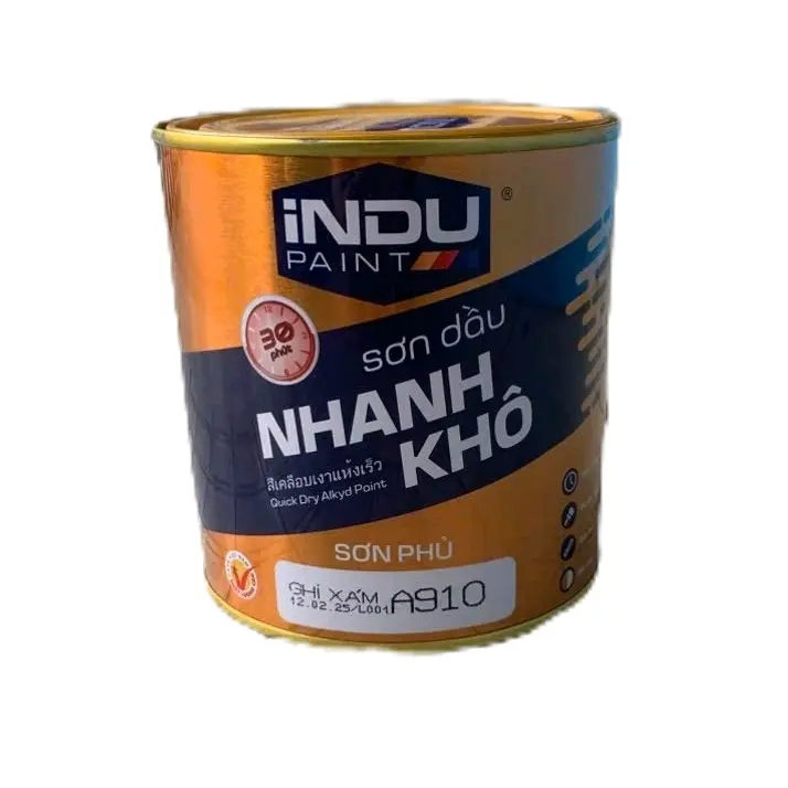 SƠN DẦU NHANH KHÔ INDU, Sơn lót chống rỉ và Sơn phủ Loại 800ml. Rất nhiều màu sắc, bền màu và tươi đẹp.