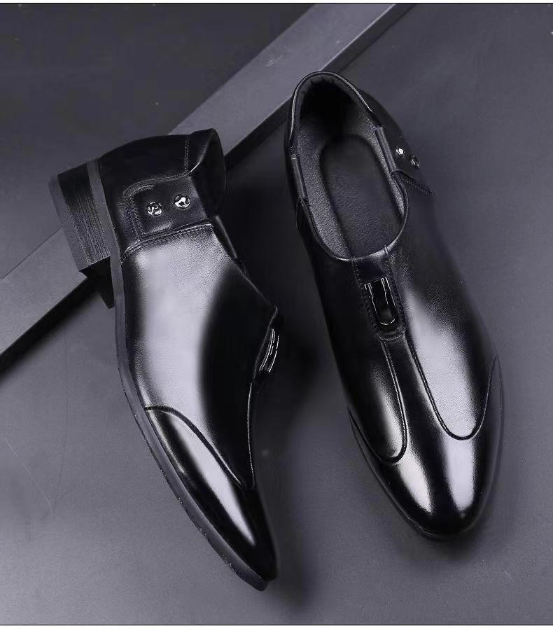 Product Introduction of Men'S Summer Leather Shoes New Genuine Leather Business Formal Wear Leather Shoes Trendy British-Style Wedding Versatile Casual Shoes 7