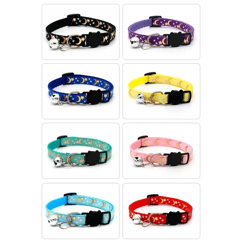 Kalung Lonceng Kucing Anjing Motif MOON & STAR (GESPER KEPALA KUCING) 8
