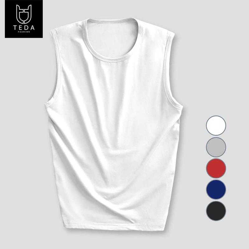 Áo thun Tanktop Nam Màu Trắng Thun Lạnh Thể Thao Sport