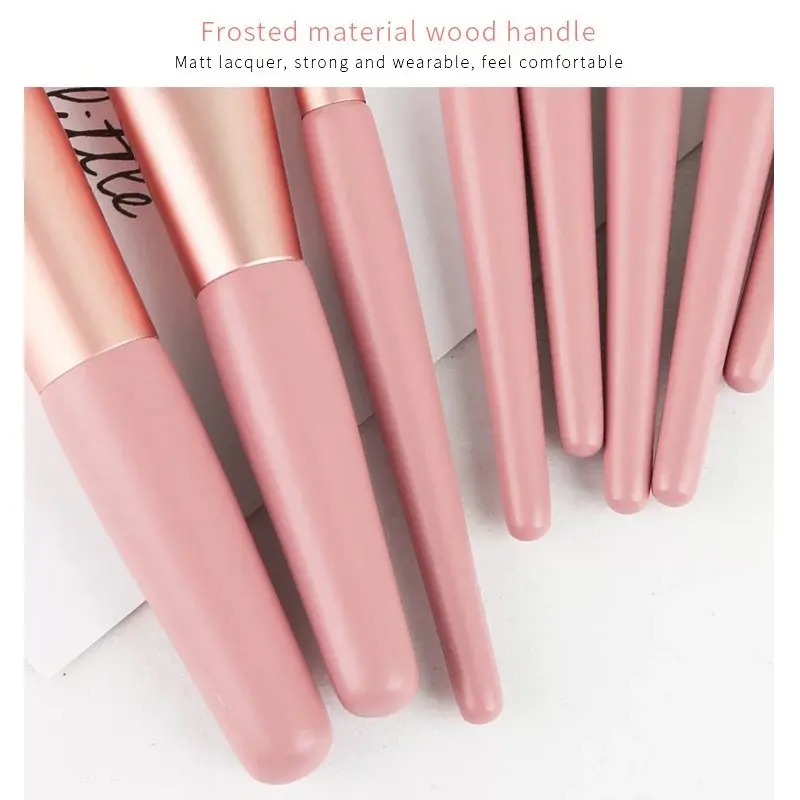 Kuas Set Make Up 8pcs Brush Set Mini Travel Brush Kosmetic Beauty Gratis Pounch Wajah 3