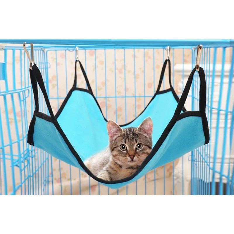 Cat Hammock Bed Hanging Pet Cage Hammock Soft Cat House Cushion Mat Summer Cooling Pet Basket Tapestry Pet  Dog Bed 8