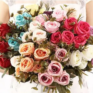 [COD] Zeita - Bouquet bunga P41 MAWAR  Artifisial Dekorasi