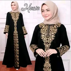 Abaya Bordir Tamam elegan Hitam