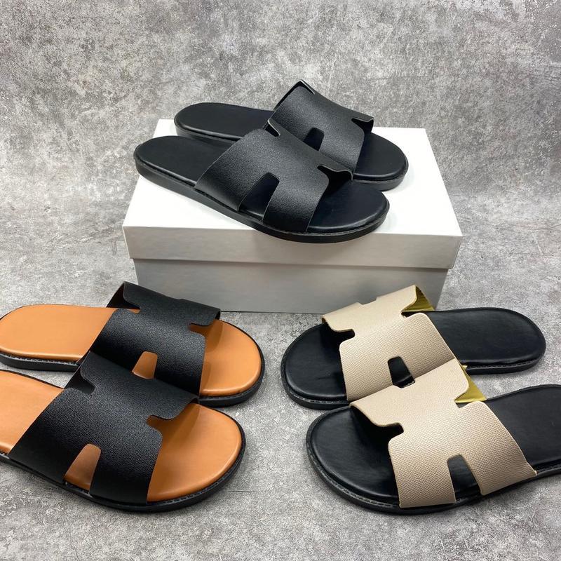 Dép Chữ H Quai Ngang Sang Trọng Dễ Phối Đồ - DéP Slipper Đế Bằng Cao Su Sandal Đồng Quai Da - Size 38-43 0
