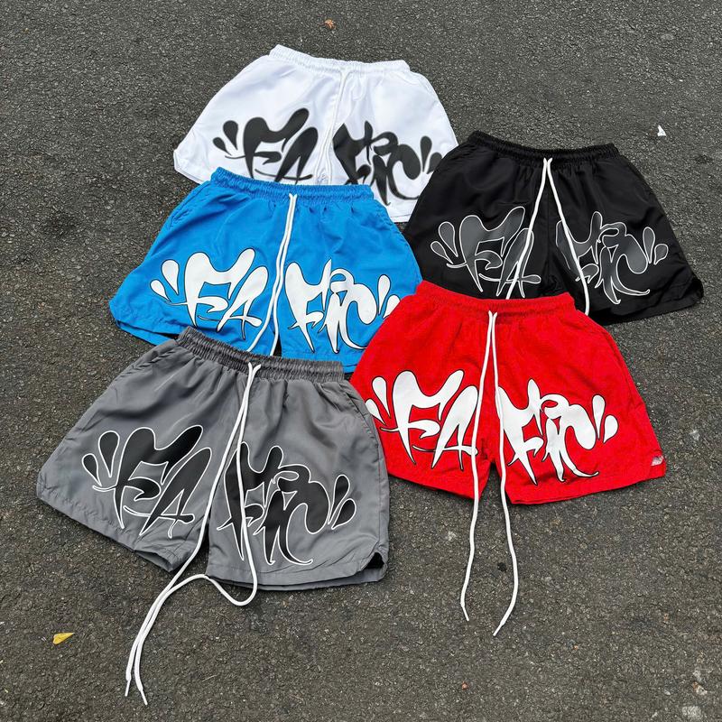 Quần Short Unisex Vải Dù IN Logo FAFIC , Quần Đùi Dù Nam Nữ Form Suông Thoáng Mát, Phần Lưng Chun Co Giãn - MÃ SF01