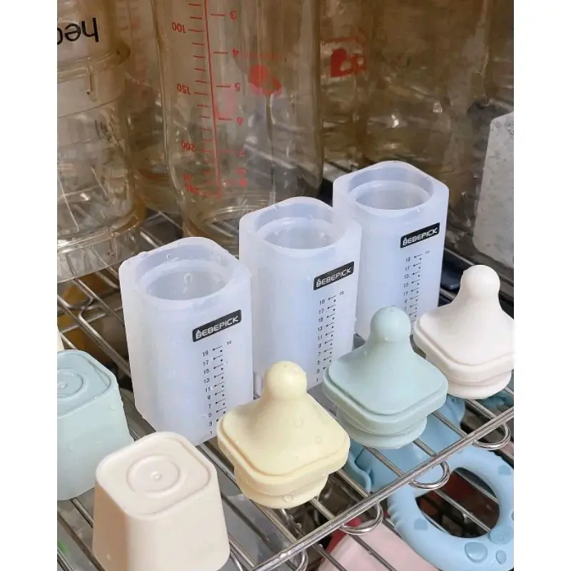 Bình chia thuốc, bình chia siro, bình cho bé uống thuốc 100% silicon Bebepick Whia Hàn quốc Voi 7