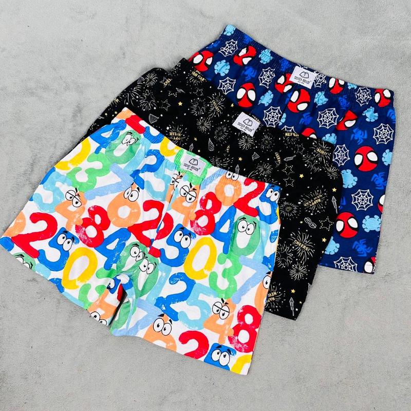 COMBO 3 - 5 Quần Đùi Ngủ Nam Nữ KHÔNG TÚI - XuBi.fs Quần Mặc Nhà Mặc Ngủ Nam Nữ Chất Thun Mỏng Thoải Mái Mát Mẻ - Mẫu Họa Tiết Hoạt Hình Cute