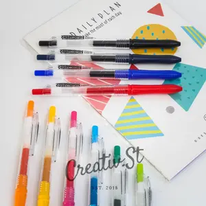 Zebra Kokoro Pulpen Pena Bolpen Gel 0.5 Mm Warna Warni (1 PCS)