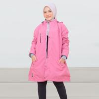 Gambar New Jacket Muslimah Long Hijab SAFIERA PARACHUTE Premium Tebal Bolak Balik Hoodie Bisa dilepas Kekinian Hight Quality Jaket Wanita - Dusty Pink, L dari jnjfashion.id Kab. Sukoharjo 1 Tokopedia