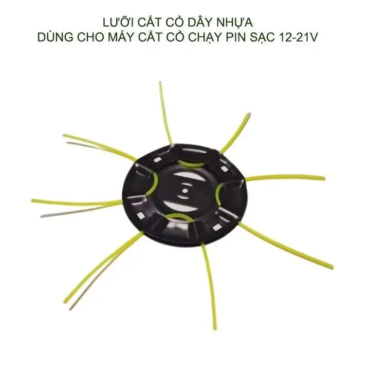 Bát cước cho máy cắt cỏ pin, lưỡi cắt cỏ dây nhựa, 8 dây, dùng cho máy cắt cỏ chạy pin 12-21V 2